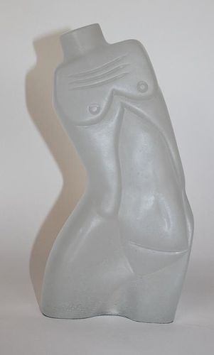 Daum France sculpture Kouros nude torso