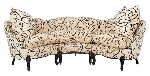 Louis XV Manner Semicircular Sectional Sofa