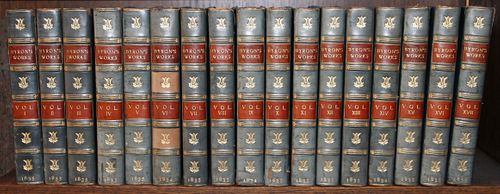 THE WORKS OF LORD BYRON 1835 17 VOLUMES 