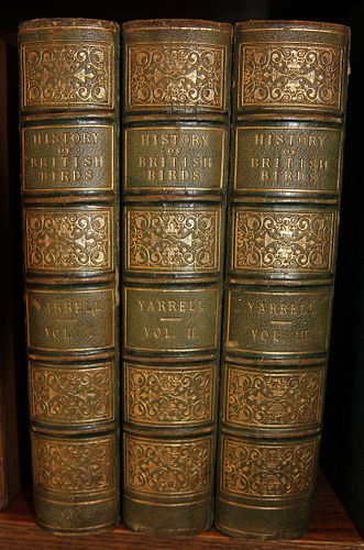 A HISTORY OF BRITISH BIRDS BY WILLIAM YARRELL, 1856, THREE VOLUMES 