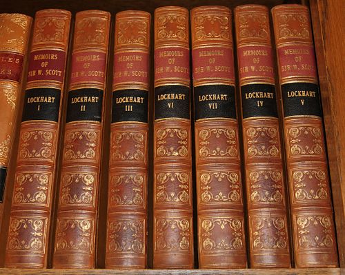 MEMOIRS OF THE LIFE OF SIR WALTER SCOTT, 1837, SEVEN VOLUMES 