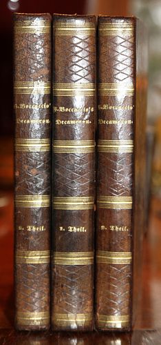 THE DECAMERON BY GIOVANNI BOCCACCIO, 1830, THREE VOLUMES 