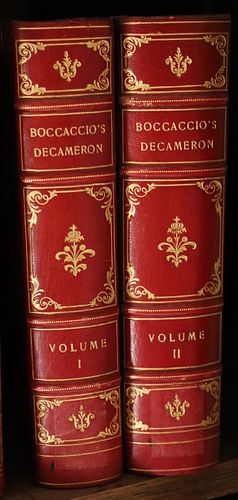 GIOVANNI BOCCACCIO, DATE UNKNOWN, "THE DECAMERON", TWO VOLUMES 