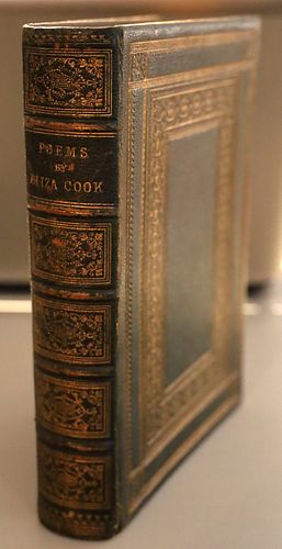 ELIZA COOK, 1861, W 6.75" L 9" D 1.75" "POEMS OF ELIZA COOK" 