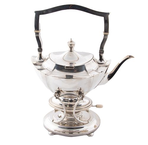 GORHAM 'PLYMOUTH' STERLING SILVER TEA KETTLE, H 13.5", W 10", T.W. 46 TOZ 