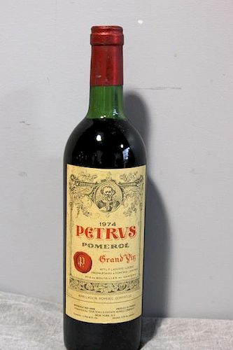 Petrus Pomerol Grand Vin Wine 1974.