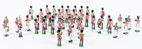 DUCAL AND TRADITION PAINTED PEWTER SOLDIERS, LATE 20TH C., 49 PCS., H 2.25" 
