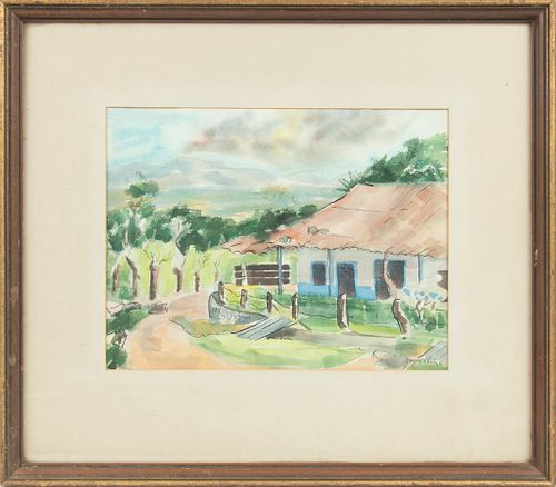 MARY EVE, SIGNED WATERCOLOR 1964 H 12" W 15" 