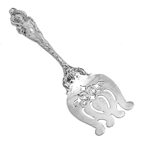 REED AND BARTON 'LOVE DISARMED' STERLING SILVER FLAT SERVER, L 11", T.W. 7.36" 
