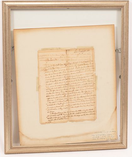 GILBERT DU MOTIER, MARQUIS DE LAFAYETTE (FRENCH 1757-1834) HANDWRITTEN LETTER, DATED DECEMBER 9TH, 1832, H 9.75", W 7.75" 