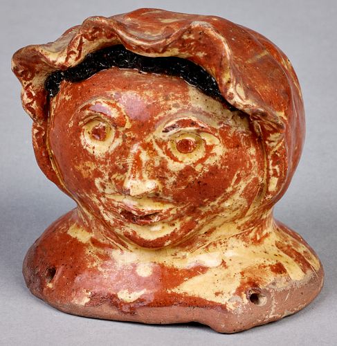 Pennsylvania redware doll head