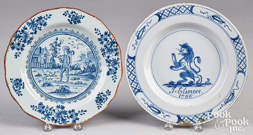 Two Delftware plates