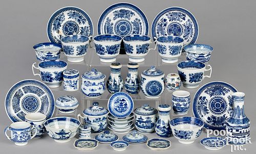 Chinese export blue and white porcelain, 19th c.