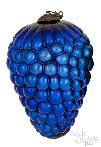Large Kugel blue grape Christmas ornament