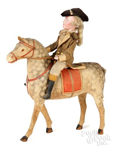 George Washington on horseback candy container