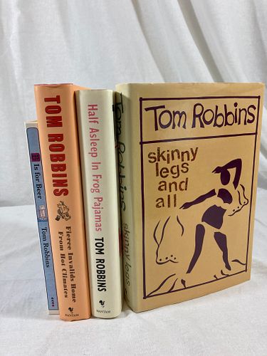 TOM ROBBINS Signed X3 SKINNY LEGS & ALL First Edition FIERCE INVALIDS