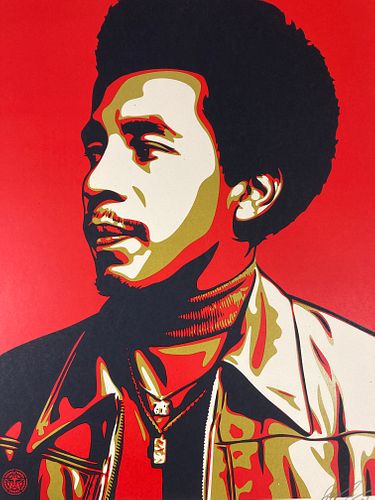 SHEPARD FAIREY Signed X2 SMOKEY ROBINSON Limited Edition NUMBERED S/N Screen Print