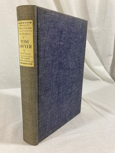 THOMAS HART BENTON Signed MARK TWAIN The Adventures of Tom Sawyer LIMITED EDITIONS CLUB Numbered 1939