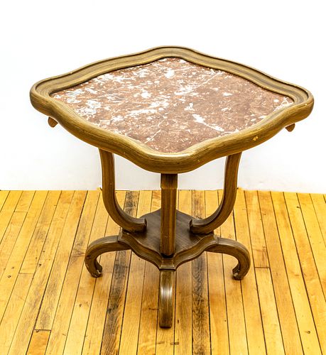 MARBLE TOP TABLE C 1900 H 28" W 27" 