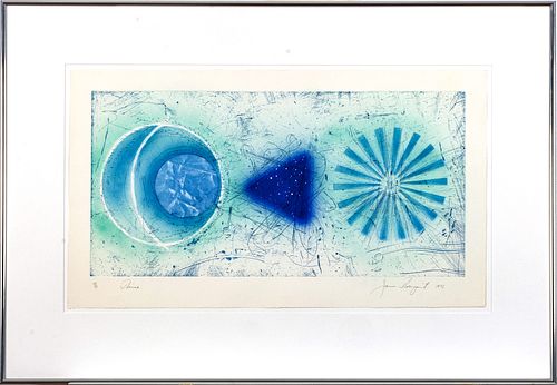 JAMES ROSENQUIST (AMERICAN, 1933–2017) ETCHING AND AQUATINT WITH POCHOIR, ON PESCIA ITALIA, 1978 H 22.75" W 39.75" RINSE 