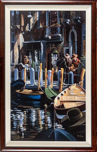VICTOR OSTROVSKY, GLICEE ON CANVAS, 2002 H 59" W 35" "FIRST CONTACT" 
