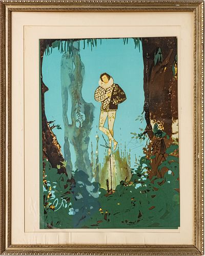 SALVADOR DALI (SPAIN, 1904-1989) LITHOGRAPH IN COLORS ON ARCHES PAPER, H 29.5", W 22", THE PRINCE OF LOVE (THE HANGED MAN) 