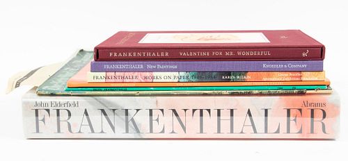 HELEN FRANKENTHALER  (AMERICAN, 1928–2011) BOOKS AND CATALOGUES, 1989 (FIRST EDITION) 7 PCS. H 13.25" W 12" FRANKENTHALER 