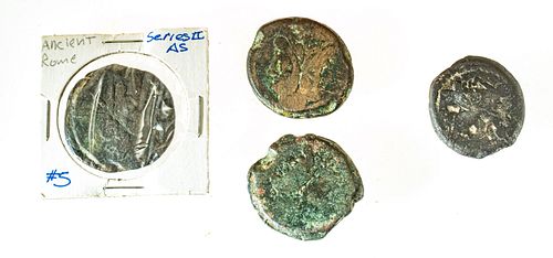 ROMAN ANCIENT BRONZE COINS, 4 PCS. 