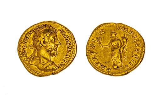 GOLD MARCUS AURELIUS ROMAN COIN, 1 PC. 7 GRAMS. 