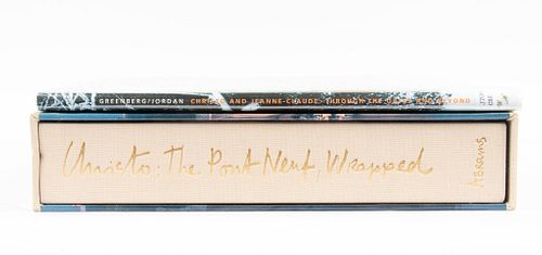 CHRISTO (BULGARIAN/AMERICAN, 1935–2020)  AND JEANNE-CLAUDE; BOOKS, 1975-85, 2 PCS, H 11" W 11.5" CHRISTO : THE PONT NEUF, WRAPPED, PARIS 