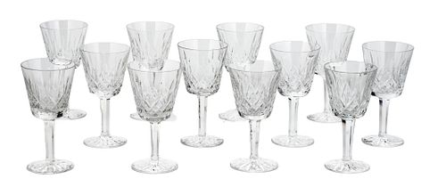 WATERFORD CRYSTAL LISMORE WINE GLASSES H 6" MADE IN IRELAND 
