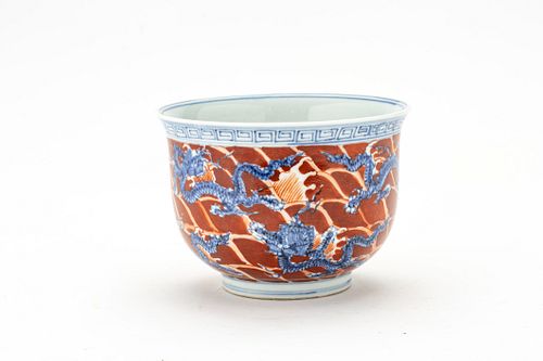 CHINESE PORCELAIN OPEN BOWL, H 4.5", DIA 6"