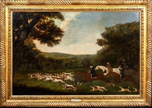 KING GEORGE III AND HIS HUNTING PARTY OIL PAINTING