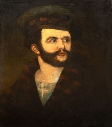 PORTRAIT OF THE FAMOUS OUTLAW ROB ROY MACGREGOR OIL PAINTING