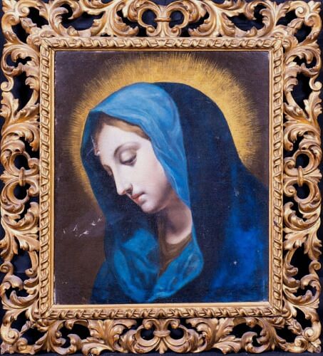 DEPICTION OF MADONNA OIL PAINTING