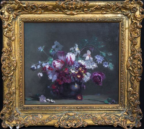  FLOWERS IN MAY, CHELSEA OIL PAINTING