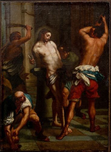 THE FLAGELLATION OF CHRIST OIL PAINTING
