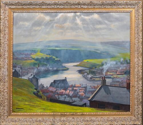 VIEW OF WHITBY OIL PAINTING