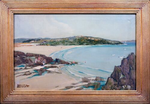  VIEW OF PORTHMEOR OIL PAINTING