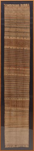 AFRICAN(?) FINELY WOVEN TEXTILE W 16" L 88" 