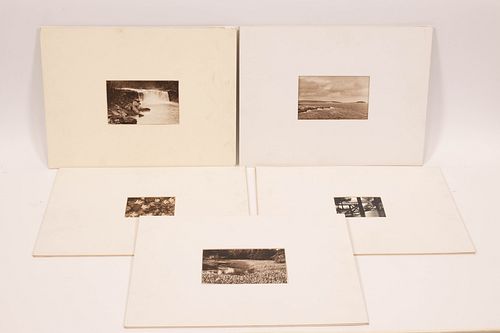 CHARLES BREED (AMERICAN, 1876-1950) PHOTOGRAPHS, GROUP OF FIVE, H 4" W 6" VARIOUS NATURE SCENES