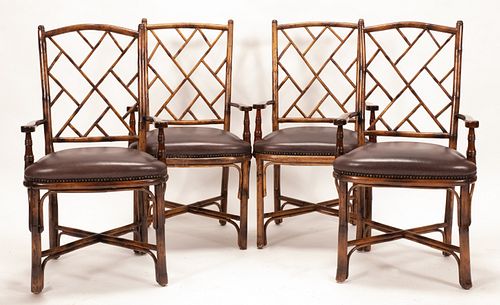 THEODORE ALEXANDER CHAIRS SET OF FOUR 