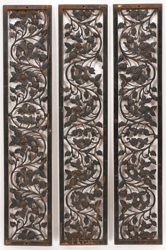 CAST IRON ARCHITECTURAL DECORATIVE PILASTERS  LATE 19TH/EARLY 20TH C.  H 53.5" W 10.5" 