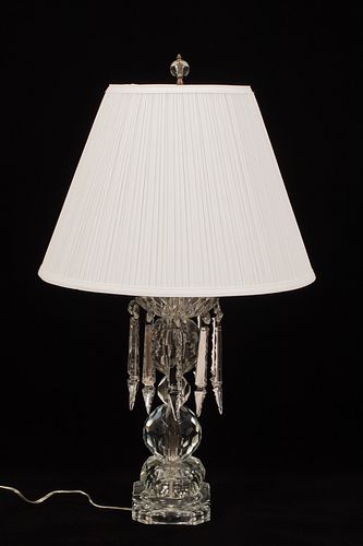 CRYSTAL  TABLE LAMP WITH PRISMS' H 31" 