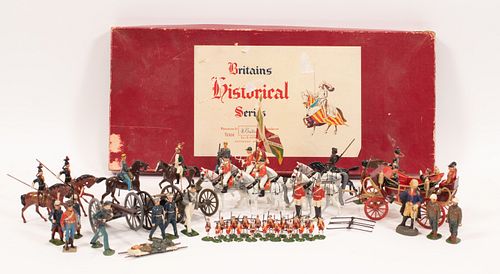 BRITAIN LEAD MINIATURRE CARRIAGE AND SOLDIERS 