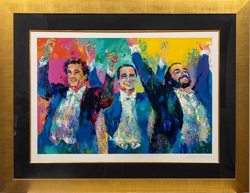 LEROY NEIMAN (AMERICAN, 1921-2012), LITHOGRAPH IN COLORS ON WOVE PAPER, H 26.5", W 38", THREE TENORS 