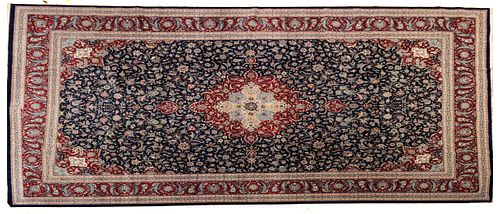 FINELY WOVEN PAKISTANI  HANDWOVEN WOOL RUG, C. 2000, W 12', L 18' 