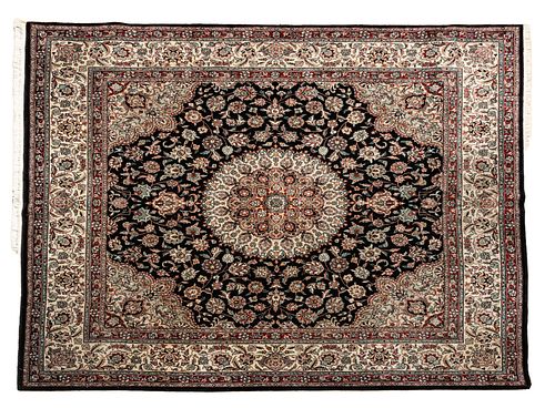 INDO-PERSIAN HANDWOVEN WOOL RUG, C. 2000, W 7' 10", L 8' 
