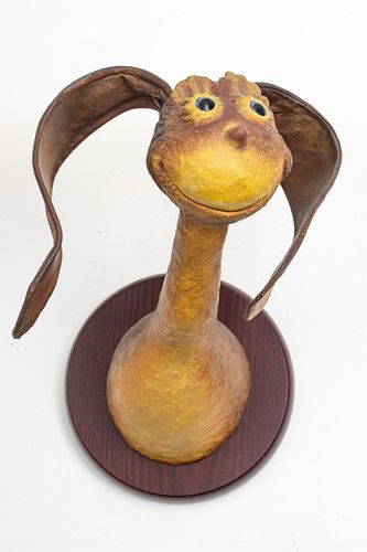 DR. SEUSS (AMERICAN), HAND-PAINTED CAST RESIN, UNORTHODOX TAXIDERMY SCULPTURE 2009, H 13" W 9.5" L 13", "ANTHONY DREXEL GOLDFARB" 78/850 
