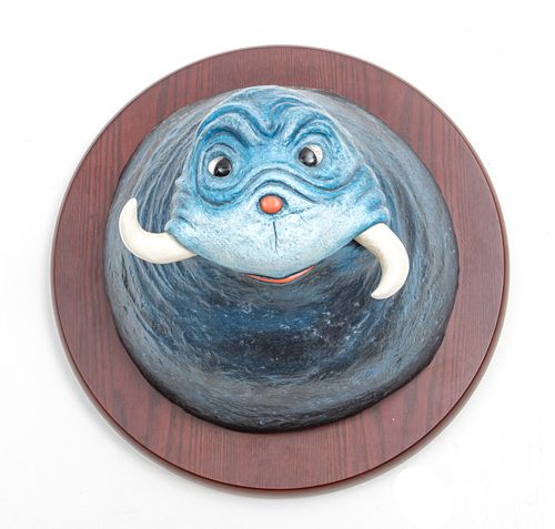 DR. SEUSS (AMERICAN), HAND-PAINTED CAST RESIN, UNORTHODOX TAXIDERMY SCULPTURE 2012, H 13.5" W 13.5" L 9.5", "CARBONIC WALRUS" 78/850 